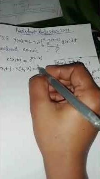 Assistant professor maths 2021 Q8. topic resolvent kernel