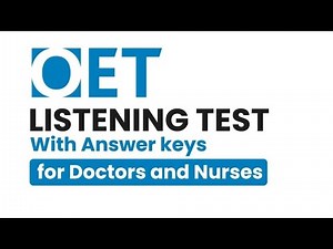 New OET Official Listening Test 2026 for Doctors & Nurses | Full Practice Test With Answer Key