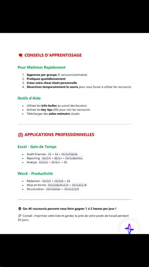Voici les meilleurs raccourcis clavier word et excel #raccoucis #juridique #IA #everyone #toutlemonde #droitdutravail #Emploi | 𝐒𝐭𝐞𝐯𝐞 𝐀𝐫𝐧𝐨𝐥𝐝 𝐓𝐂𝐇𝐄𝐌𝐎𝐖𝐎