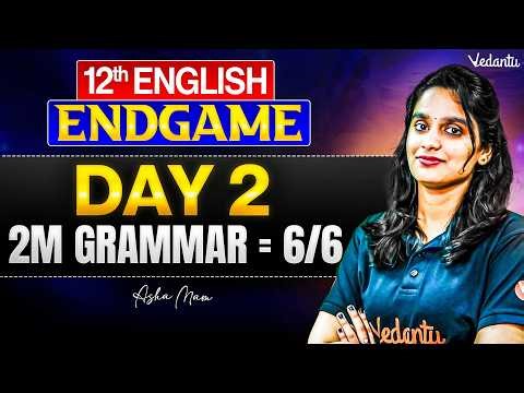 12th English | 2 Mark Grammar | 3 x 2 = 6 | ENDGAME | Public Exam 2026 | Asha Ma'am