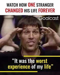 2M views · 1.5K reactions | Tony Robbins was just a young boy when his father left. It was the worst day of his life, until a stranger knocked on his door and changed his life forever | Goalcast | Facebook