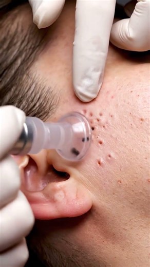 Satisfying ASMR Deep Cleanse: Blackhead Removal on Lower Chin Curve #asmr #shortvideo #satisfying