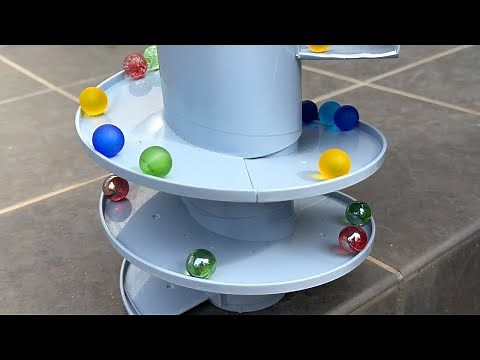 Marble Run Race☆Two spiral slopes and three types of straight slope courses.