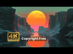 Breathtaking Alien Sunset: Stunning Sci-Fi Landscape | Copyright Free 4K