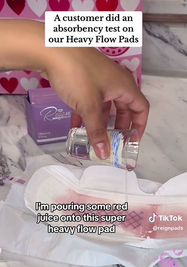 Our Heavy Flow pads are the perfect in between for a heavyish to heavy flow! 💜👑 #reignpads #period #fyp #foryou #sanitarynapkin #review #familyownedbusiness #blackownedbusiness