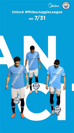 28K views · 10K reactions | ⚽ Something exciting is coming… The #MideaJuggleLeague Challenge is almost here — you’ve never experienced a challenge like this before! Grab your home MVPs, hit the Midea filter, and team up with Mancity superstars.  ️Follow us @midea_global and stay tuned — the challenge kicks off July 31! #Midea #MideaJuggleLeague | Midea | Facebook