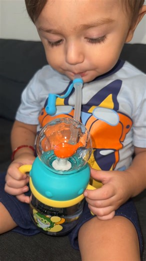 The Cutest Cup For Toddlers! 🥰 spill proof! Has A Whale Fountain 🐳! And it comes with a strap 🫶 Link below! cuppypop.com | Cuppypop