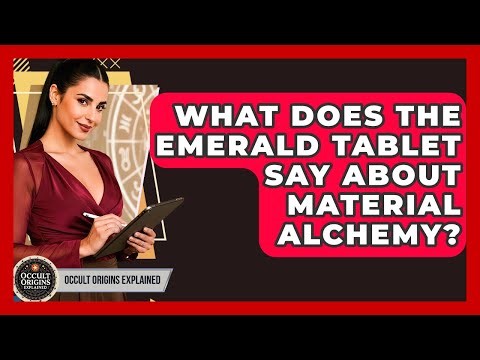 What Does The Emerald Tablet Say About Material Alchemy? - Occult Origins Explained