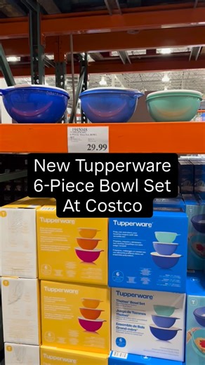 Love this Tupperware find 🤩 It’s a 6-Piece Bowl Set and it’s so versatile! Three different size bowls with their own lid and they are dishwasher safe ✨ #tupperware #bowls #costco | Costcothisweek