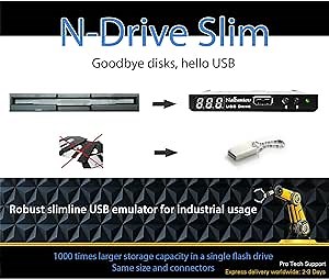 Floppy Disk USB Emulator N-Drive Industrial Slim - Replacement for TEAC FD-05HG