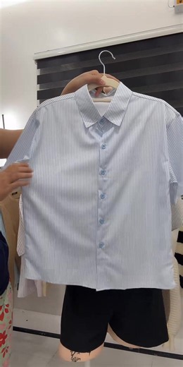 Stripe Boxy Polo: Unisex Formal Outfit Idea