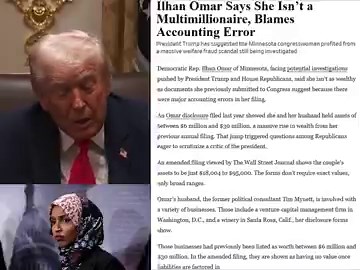 🚨 BUSTED BIG TIME! After President Trump demanded a FULL INVESTIGATION into Ilhan Omar’s suspicious multimillionaire rise while in Congress, the Somali Rep just CRASHED her own $30 MILLION net worth claim — now she’s scrambling to claim she’s ONLY worth up to $90K because of a “tiny accounting error” Patriots, does ANYONE actually believe this blatant Deep State cover-up?! Where the hell did nearly $30 MILLION vanish to overnight? This isn’t a mistake — it’s a massive grift straight out of the