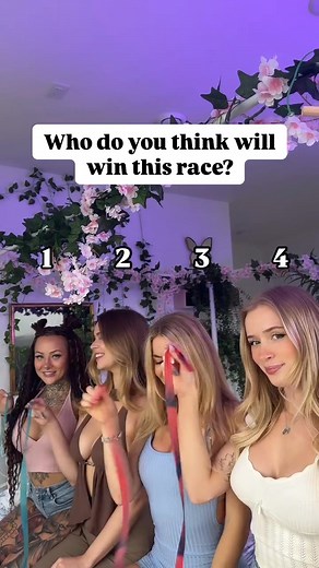 1, 2, 3, or 4? Who did you guess would win??🤭👀 @mandiiicattt x @brandygontherocks x @maxy_may_ x @xmimirxse #explore #girlswhorace #fruitrollupchallenge #viralchallenge #fungirls | Maxy May