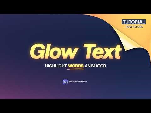 Glow Text Animation – How to Use in Premiere Pro (MoGRT Guide)