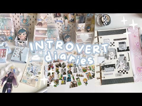 INTROVERT DIARIES 🎧 homebody vlog, journal pages, anime stickers, aesthetic haul, binder deco ☁️
