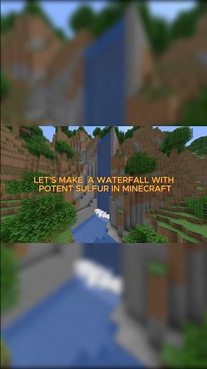 Minecraft Waterfall with potent sulfur🤯 #minecraft #gaming