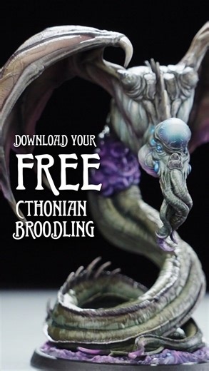 13 reactions | ⚠️ 3D print for free a Cthonian Broodling for your game table! R’lyeh stirs and shakes, and winged horrors are slipping through its cracks. This means your next terrifying game session will happen anytime soon! Download your free mini & get: ✅ Insanely detailed printable model ✅ Pre-supported & ready-to-print ✅ Official Arkham Horror miniature in 42 mm ✅ Statblock and lore in PDF! | Loot Studios | Facebook
