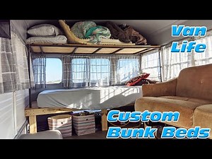 Collapsible / Hinged Bunk Beds ~ Short Bus RV Conversion