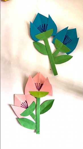 Paper Flower Making For Beginners _ Simple Folding Technique #origami #tutorial #diy