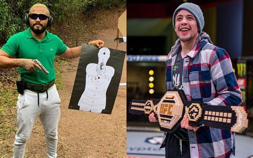 Watch: Deiveson Figueiredo shoots a Lego UFC belt into pieces before title fight against Brandon Moreno