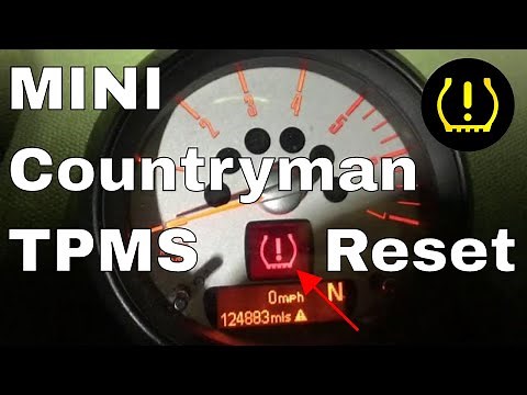 Mini Countryman TPMS Warning Light Reset How To Turn Off Tyre Pressure Light