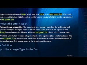 Resolving the cast from ‘int*’ to ‘unsigned int’ loses precision error in C+ +