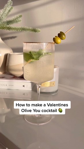 How to Make a Delicious Olive You Cocktail for Valentines or Galentines Day