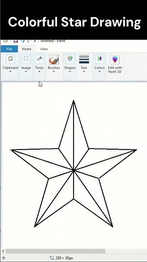 How to Make Different Colour Stars in MS Paint ⭐ Easy MS Paint Drawing #mspaintdrawing #drawing