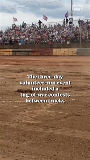 It’s not your typical demolition derby. When the dust settled on Sunday evening, two mighty combine harvesters stood in all their glory as axles and tires from their defeated opponents laid strewn about the dirt race track. The derby capped off a weekend of events at the 79th Annual Banks BBQ at Banks Sunset Park, with all proceeds going to maintaining the park year-round. The three-day volunteer-run event included a poker tournament, a tractor pull competition, tug-of-war contests between truck