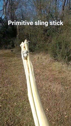 Primitive sling stick test throw