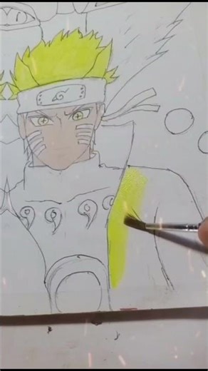 how to coloring for naruto the youtube short video