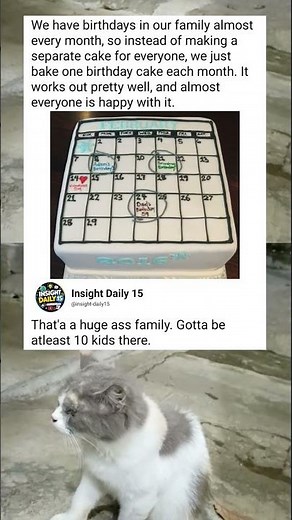 That big cake is the size of the four regular cakes you could have made for each birthday
