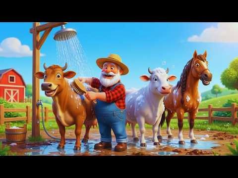 Old MacDonald Had a Farm 🐄🐶🐟 | Fun Farm Animal Song for Kids | E-I-E-I-O Full Song