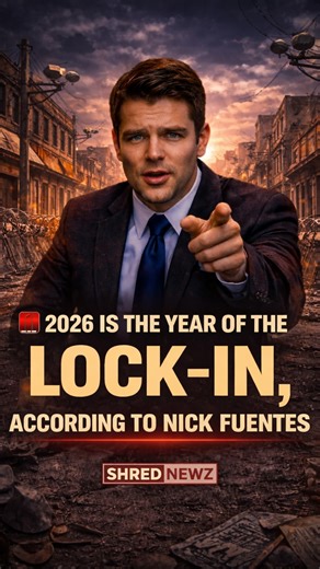 SHRED on Instagram: "🚨 2026 IS THE YEAR OF THE LOCK-IN, ACCORDING TO NICK FUENTES What Happened: Nick Fuentes told his audience that 2026 is about discipline, self-improvement, and personal optimization. Not politics first. Not outrage first. Locking in on yourself. What He Said: “This is the year we are all ascending. I want all of you to be looksmaxxing. Now I don’t endorse the use of drugs. I’m not doing any of that, but I don’t want to catch anybody not mewing.” The Context: This wasn’t abo