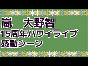 嵐 大野智 15周年ハワイライブ感動シーン