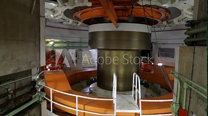 Power generatin turbine on Itaipu Hydroelectric Plant - Foz do Iguaçu, Paraná, Brazil