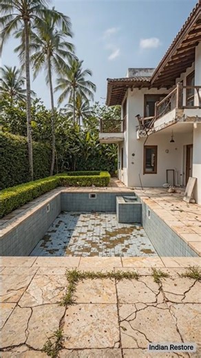 This Dirty Green Pool Turned Crystal Clear in Hours 🤯 | Full Restoration #shorts #trending #viral