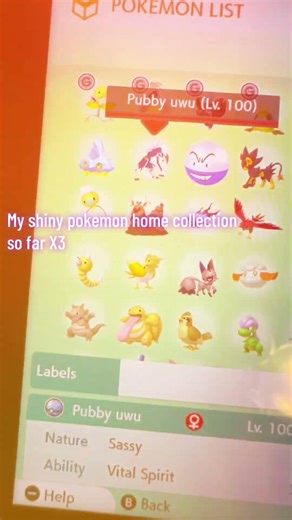 My shiny pokemon home collection