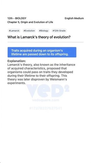 Lamarck's Theory of Evolution Explained