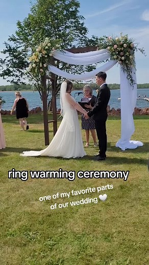 ring warming ceremony- we passed our rings around to all our guests to hold and put their best wishes, prayers and blessings on 🤍 one of my favorite parts of the ceremony #wedding #ringwarming #weddingceremony