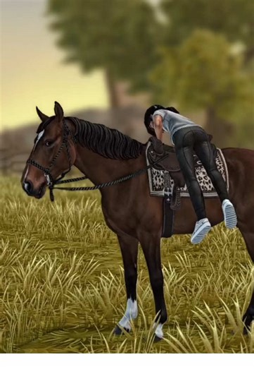 #RRP | Jag kände såhära jag behöver göra något nytt med Sonja, så ja kolla runt i stallet och hittade en western sadel som passade Sonja helt perfekt faktiskt. Så vi provade, hon var väldigt tveksam till min idé innan det bara släppte. Valde att sluta efter 10 min endast men hann skritta ett varv runt stallet vilket bara det känns som ett framsteg 🥹 | #realisticroleplay #ssorrp #roleplay #sso