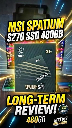 Laptop Super Fast! 🚀 MSI Spatium S270 SSD Review 🔥