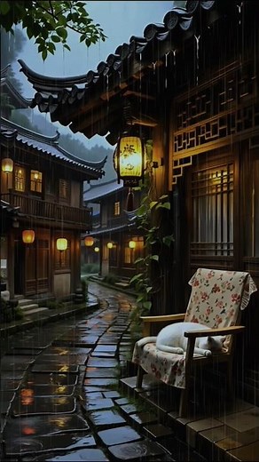 Heavy Rain and Wind Chimes Sounds for Relaxation, Stress Relief, and Insomnia Healing