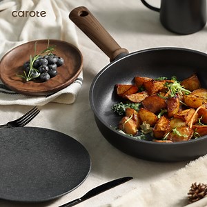 Carote Nonstick Cookware Sets, 15 Pcs Granite Non Stick Pots and Pans Set, Induction Cookware, Black