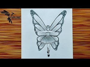 How to draw a fairy - Step by step Pencil Sketch for beginners || Fairy Drawing Tutorial