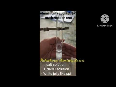 Aluminium ion conformation test // senior inter chemistry practical // salt analysis
