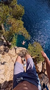 87K views · 25K reactions | Jumping over the tree and @enzo.benezet   @insta360 Ace Pro 2 #cliffjumping #cliff #jump #sendit #nature #sun #mediterranean #sea #cliffdiving | Jérémy Nicollin | Facebook