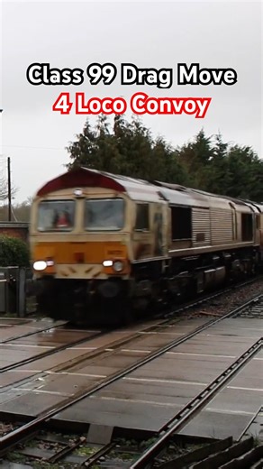 Class 99 Drag Move | 4 Loco convoy | Class 99 Testing At Trimley #train #railway #rare #class99