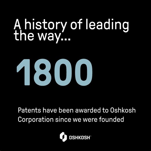 2.4K views · 19 reactions | For more than 100 years, Oshkosh has been combining leading technology, operational strength and a powerful team to deliver innovations that ensure the safety of the everyday hero. Today, we have 800+ active patents in over 30 countries. Explore our innovations: https://bit.ly/3eho3rZ. | Oshkosh Corporation | Facebook
