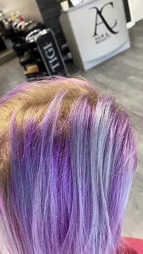 Incredible Pink and Neon Hair Highlights by @staaarrdust